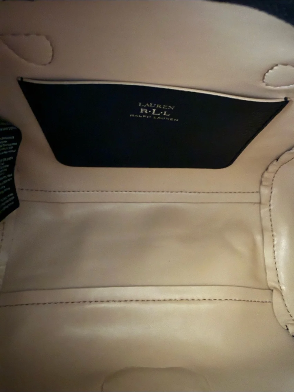 Lauren Ralph Lauren Black Pebbled Leather Mini Satchel Crossbody
